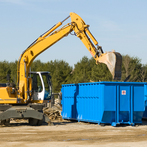are there any restrictions on where a residential dumpster can be placed in Colfax County